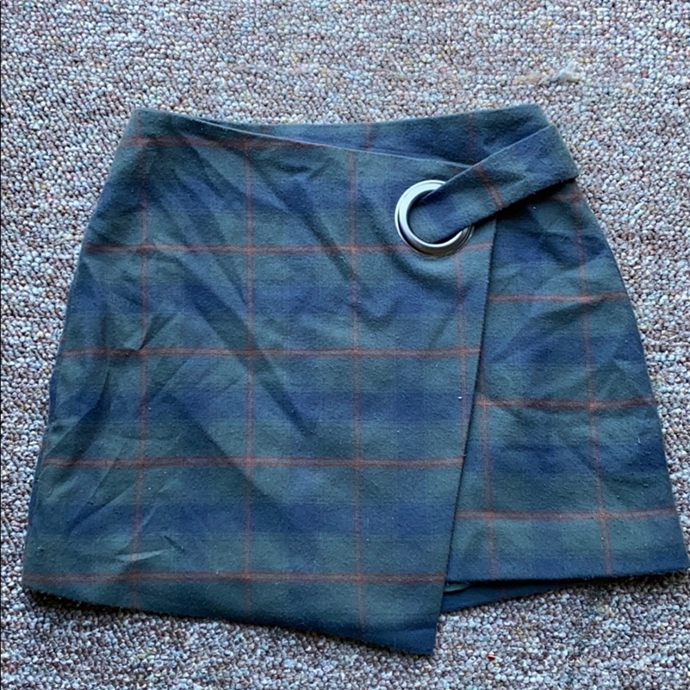 Free People plaid skirt 💚💙💚